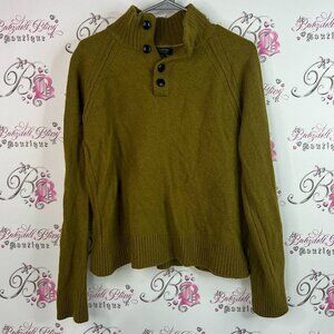 Banana Republic sweater wool gold Olive Sweater buttons warm winter wools